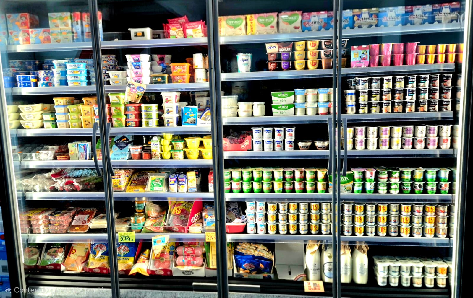 Yogures y productos fríos en Supermercado Vivó